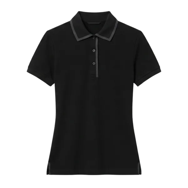 Black tipped-collar cleaning polo shirt — iNeedWorkwear stock