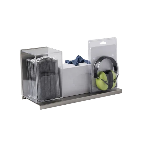 Site consumables station with masks, wipes and ear defenders — iNeedWorkwear stock