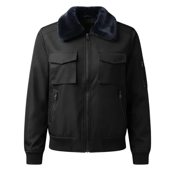 Security bomber jacket — black colourway, iNeedWorkwear stock