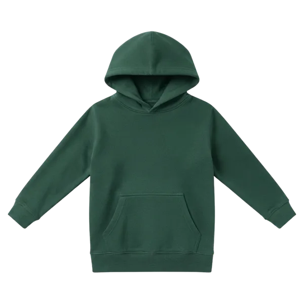 Forest green organic cotton hoodie — iNeedWorkwear stock