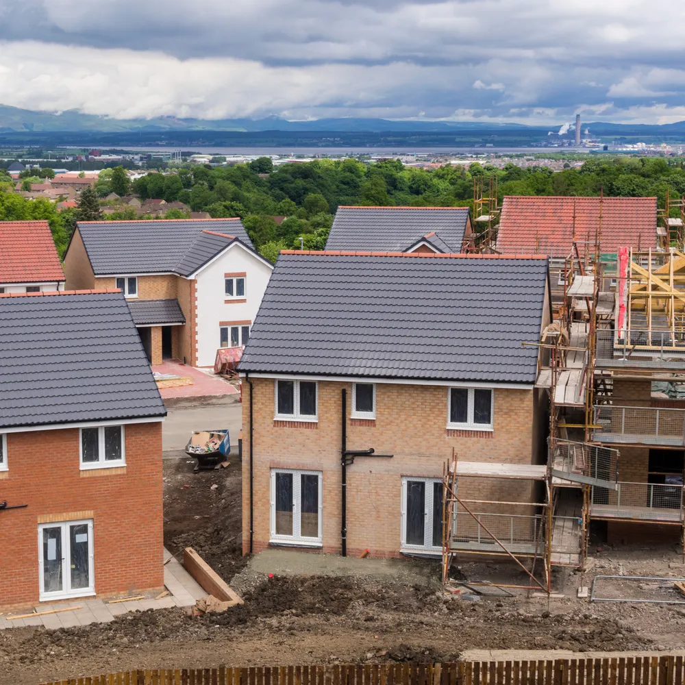 New-build housing development under construction
